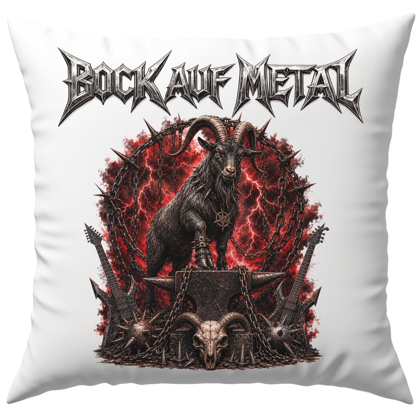 Bock Auf Metal Wortspiel Deko Kissen