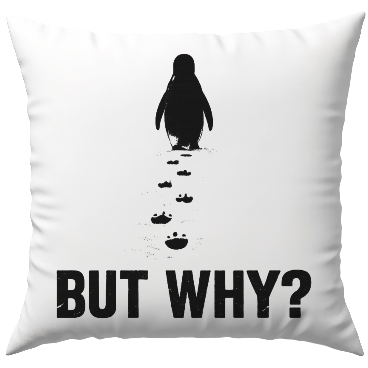 But Why Pinguin Minimalistisch Deko Kissen