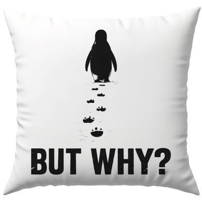 But Why Pinguin Minimalistisch Deko Kissen
