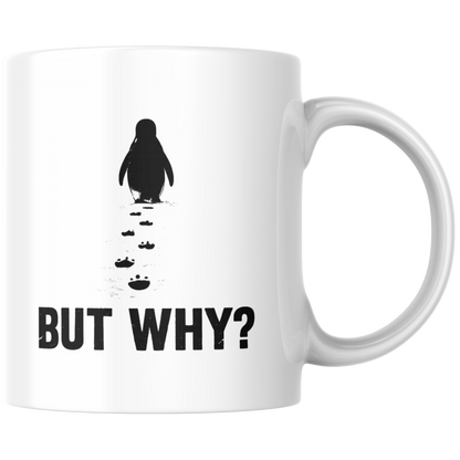 But Why Pinguin Minimalistisch Kaffee Tasse