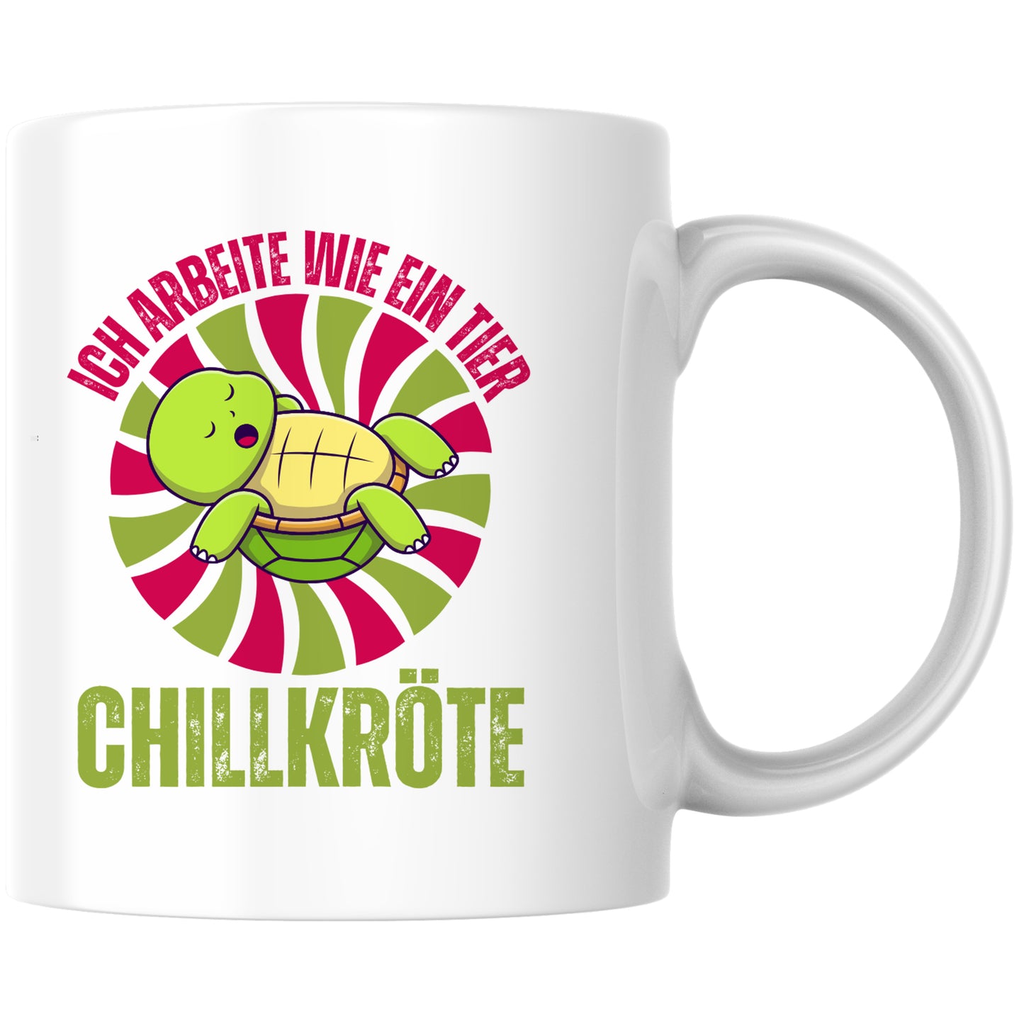 Ich Arbeite Wie Ein Tier Chillkröte Wortspiel Kaffee Tasse