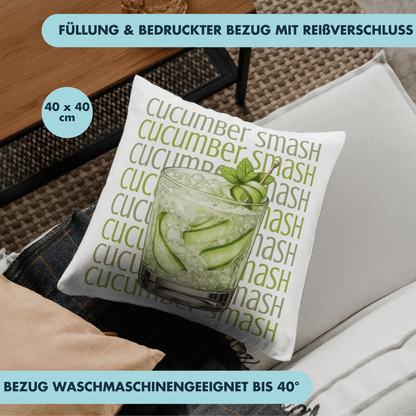 Cucumber Smash Cocktail Deko Kissen