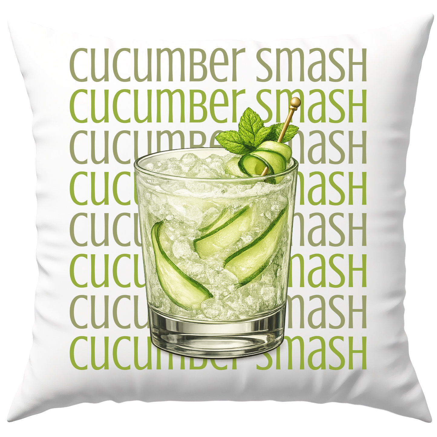 Cucumber Smash Cocktail Deko Kissen