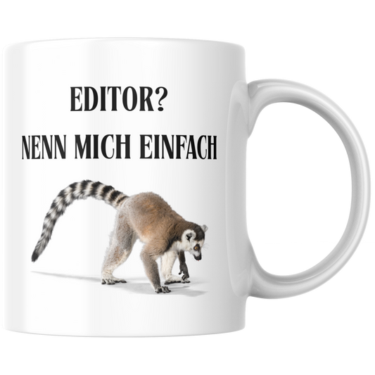 Editor Nenn Mich Einfach Cutter Katta Wortspiel Kaffee Tasse
