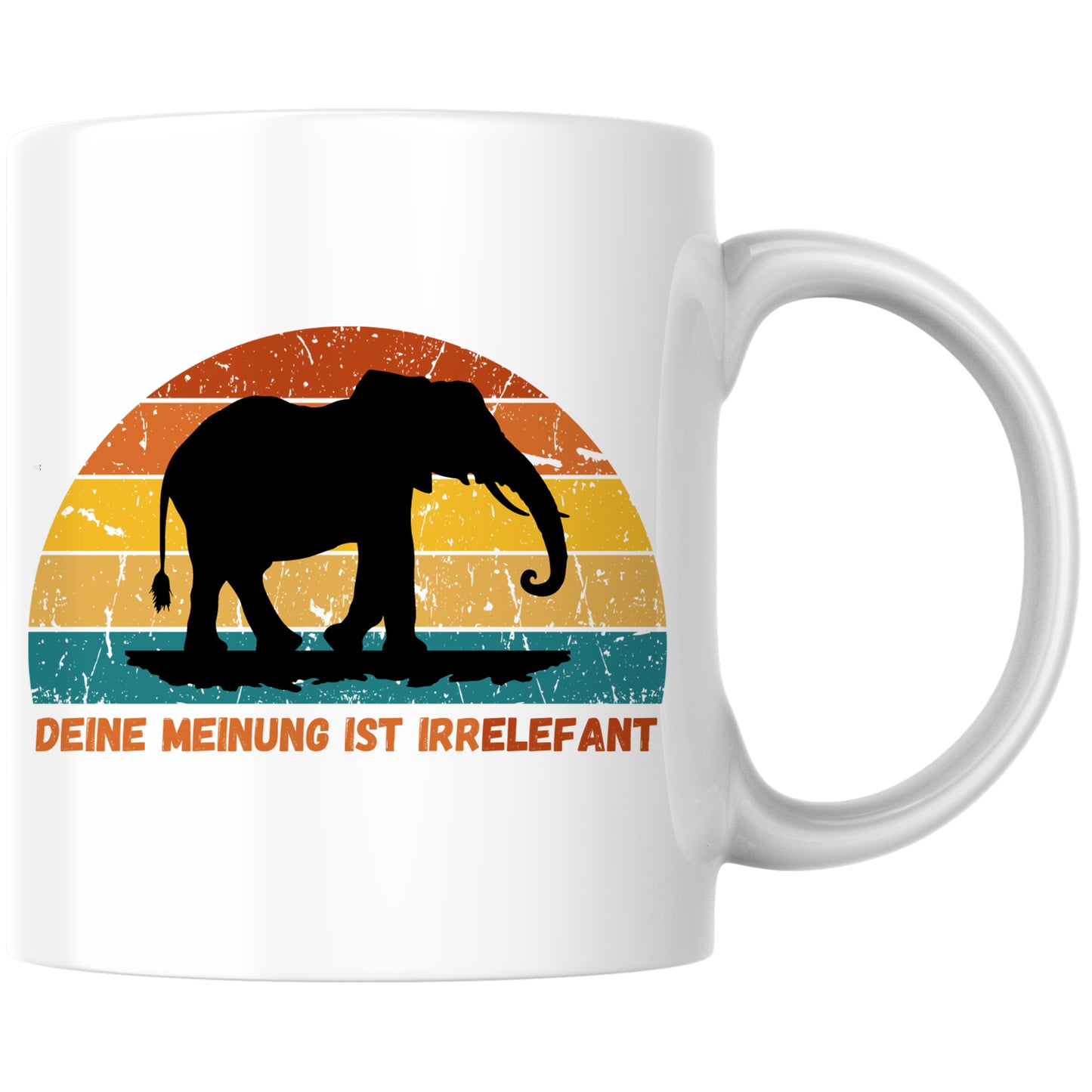 Deine Meinung Ist Irrelefant Elefant Wortspiel Kaffee Tasse