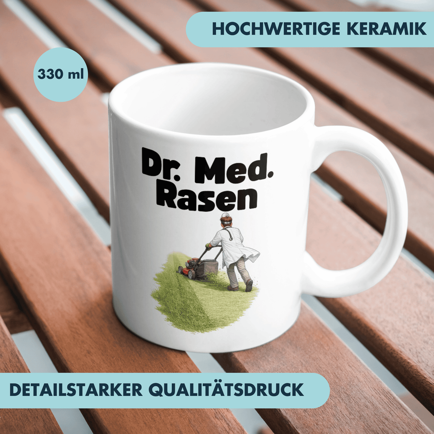 Dr. Med. Rasen Doktor Mäht Rasen Wortspiel Kaffee Tasse