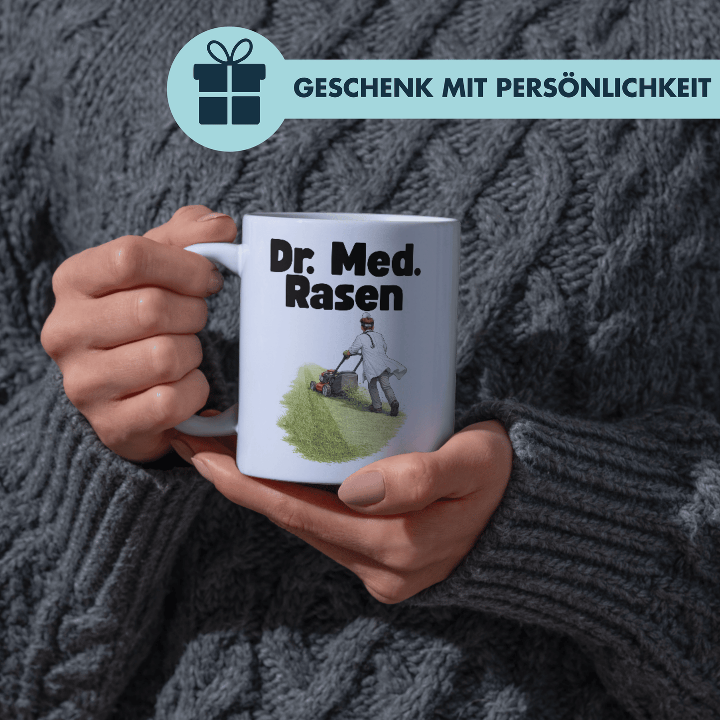 Dr. Med. Rasen Doktor Mäht Rasen Wortspiel Kaffee Tasse