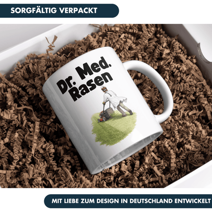 Dr. Med. Rasen Doktor Mäht Rasen Wortspiel Kaffee Tasse