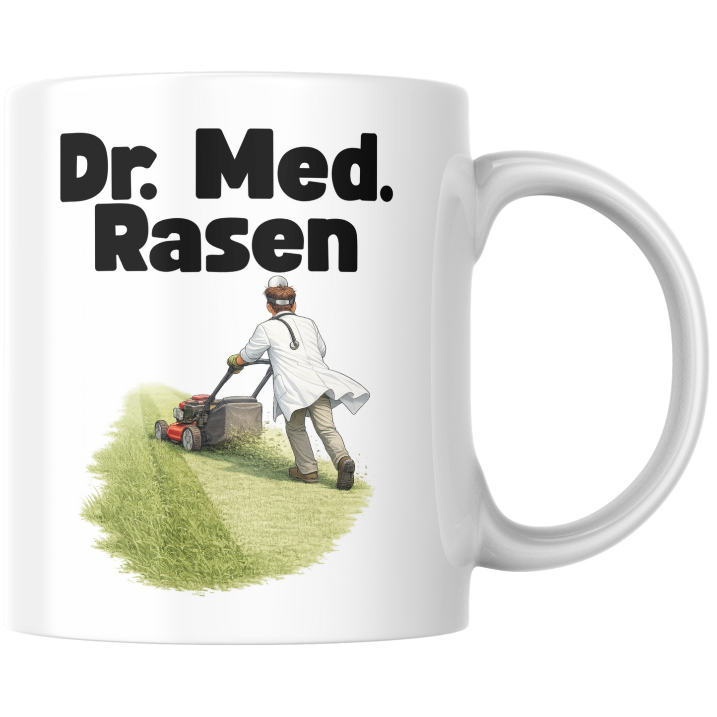 Dr. Med. Rasen Doktor Mäht Rasen Wortspiel Kaffee Tasse