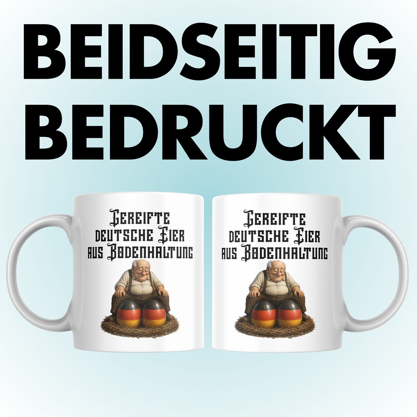Gereifte Deutsche Eier Aus Bodenhaltung Kaffee Tasse