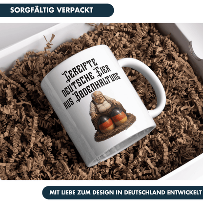 Gereifte Deutsche Eier Aus Bodenhaltung Kaffee Tasse