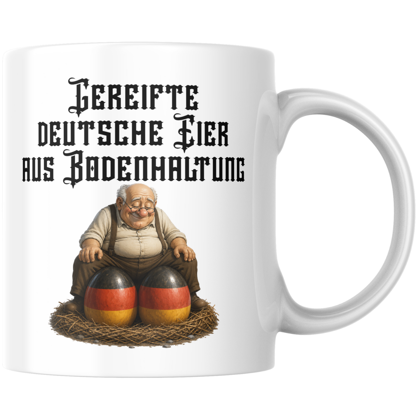 Gereifte Deutsche Eier Aus Bodenhaltung Kaffee Tasse