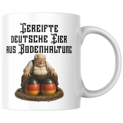 Gereifte Deutsche Eier Aus Bodenhaltung Kaffee Tasse