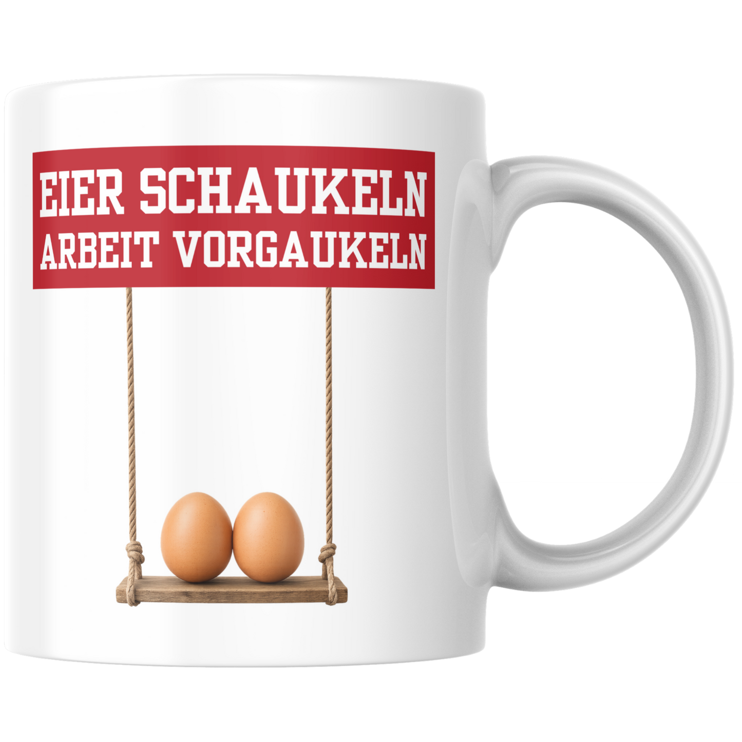 Eier Schaukeln Arbeit Vorgaukeln Kaffee Tasse