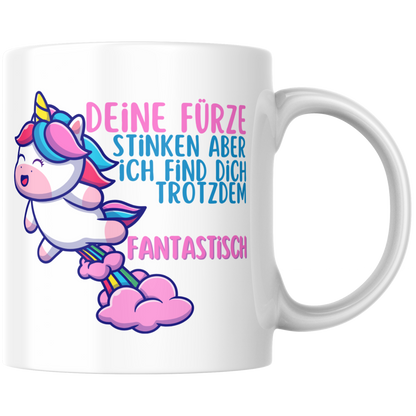 Deine Fürze Stinken Aber Ich Find Dich Trotzdem Fantastisch Einhorn Furz Kaffee Tasse
