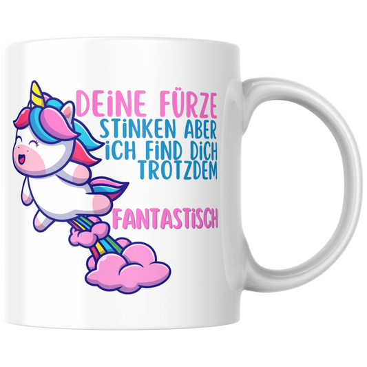 Deine Fürze Stinken Aber Ich Find Dich Trotzdem Fantastisch Einhorn Furz Kaffee Tasse