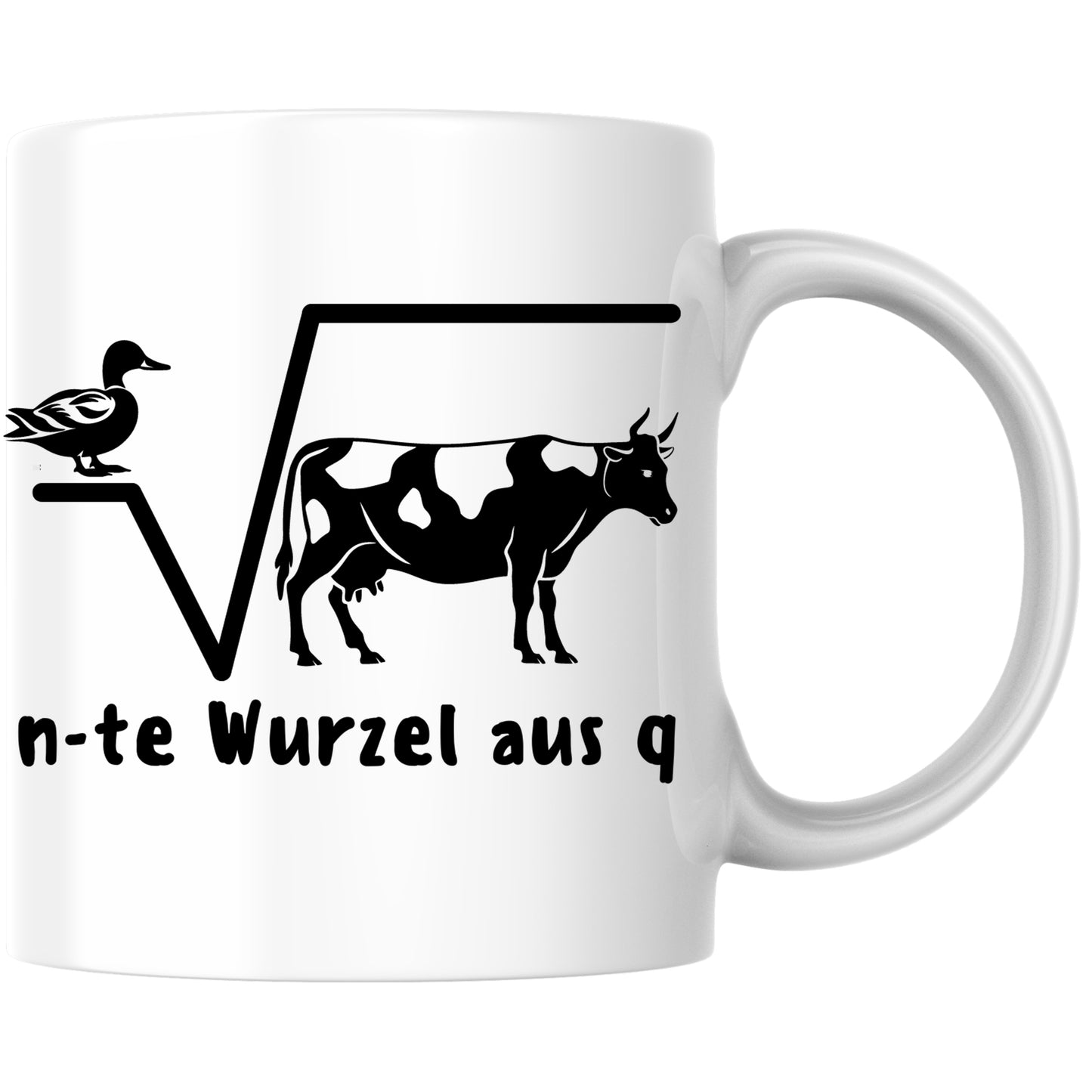 Ente Wurzel Aus Kuh Mathe Wortspiel Kaffee Tasse