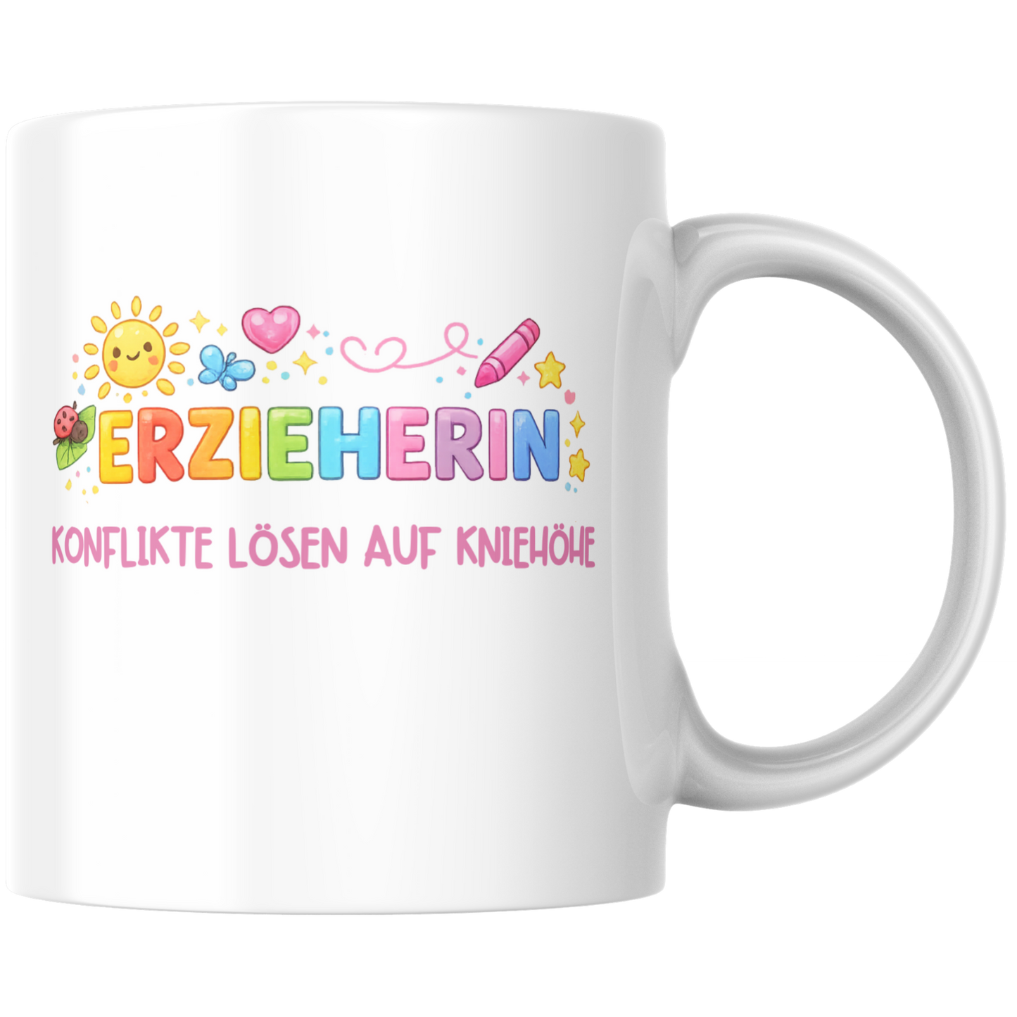 Erzieherin Konflikte Lösen Auf Kniehöhe Kaffee Tasse