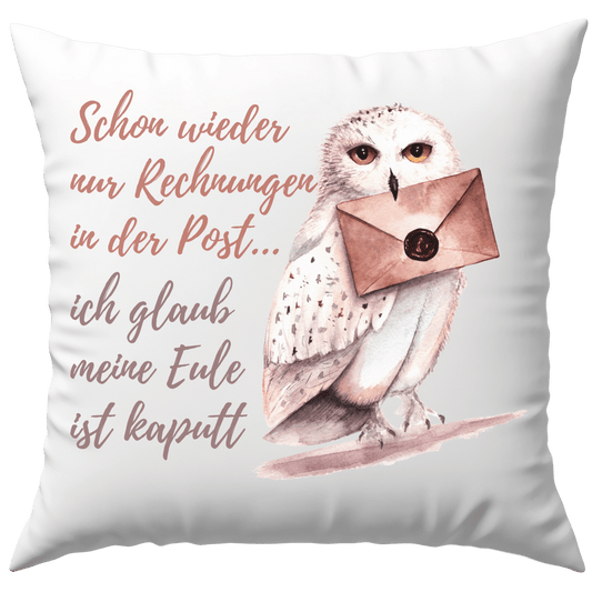 Schon Wieder Nur Rechnungen In Der Post Ich Glaub Meine Eule Ist Kaputt Deko Kissen