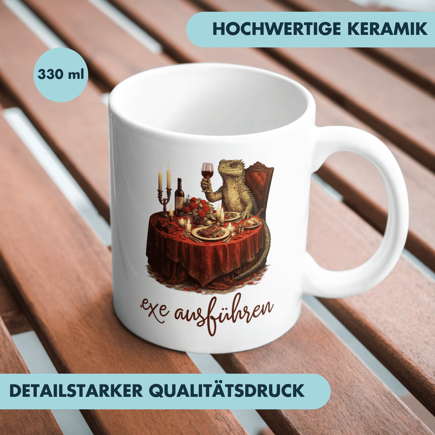 Exe Ausführen Date Wortspiel Kaffee Tasse