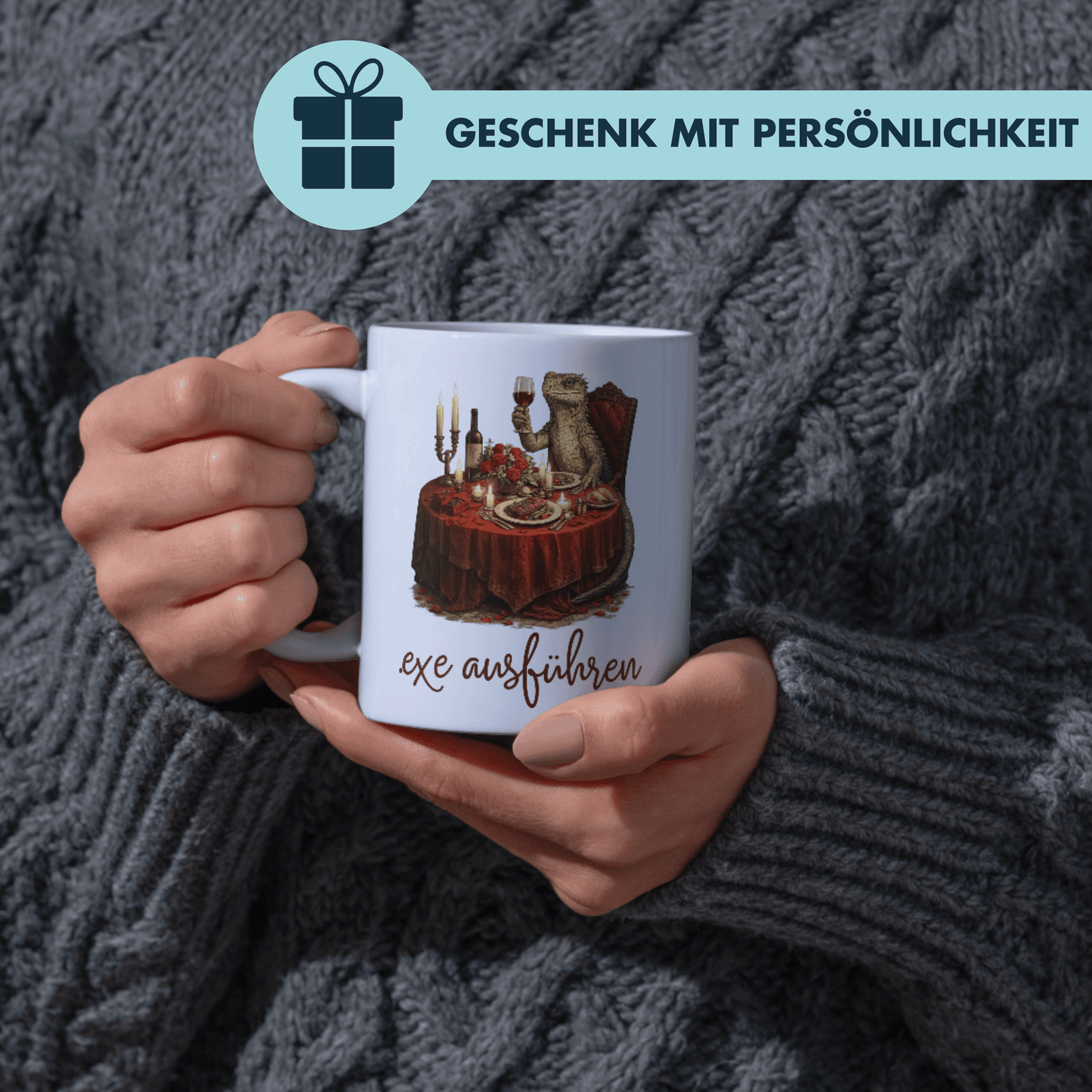Exe Ausführen Date Wortspiel Kaffee Tasse