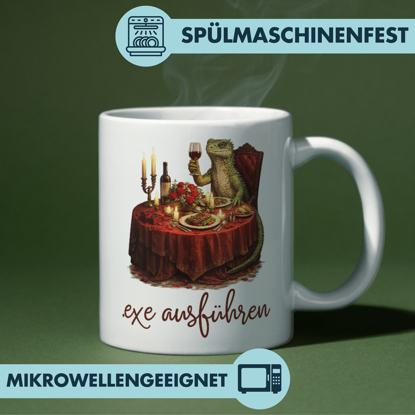 Exe Ausführen Date Wortspiel Kaffee Tasse