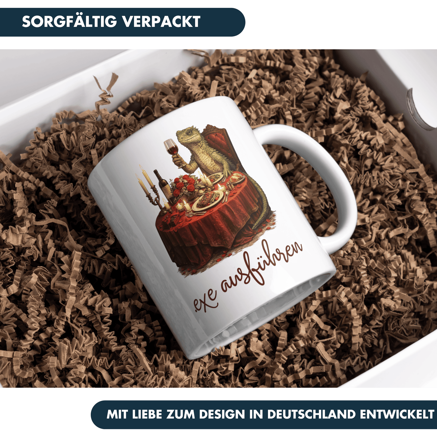 Exe Ausführen Date Wortspiel Kaffee Tasse