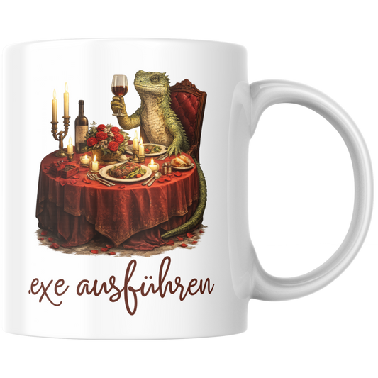 Exe Ausführen Date Wortspiel Kaffee Tasse