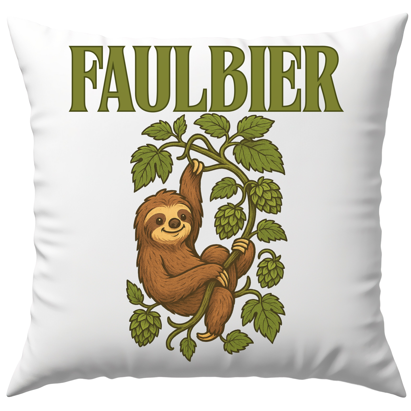 Faulbier Bier Faultier Wortspiel Deko Kissen