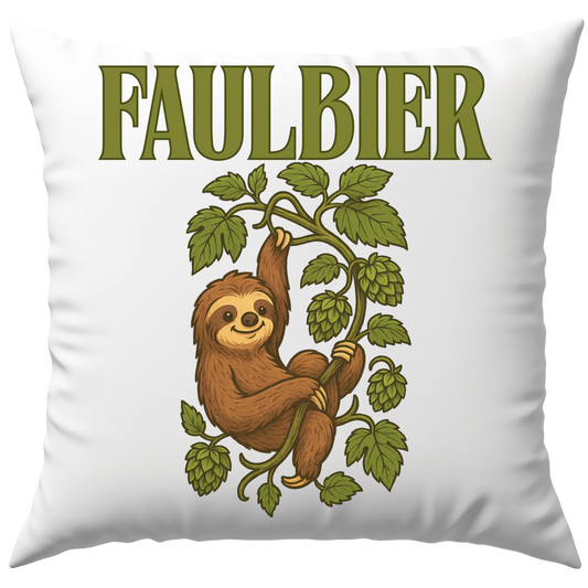 Faulbier Bier Faultier Wortspiel Deko Kissen