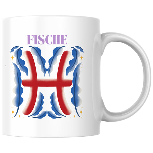 Fische Pisces Sternzeichen Kaffee Tasse