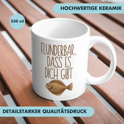 Flunderbar Dass Es Dich Gibt Wortspiel Kaffee Tasse