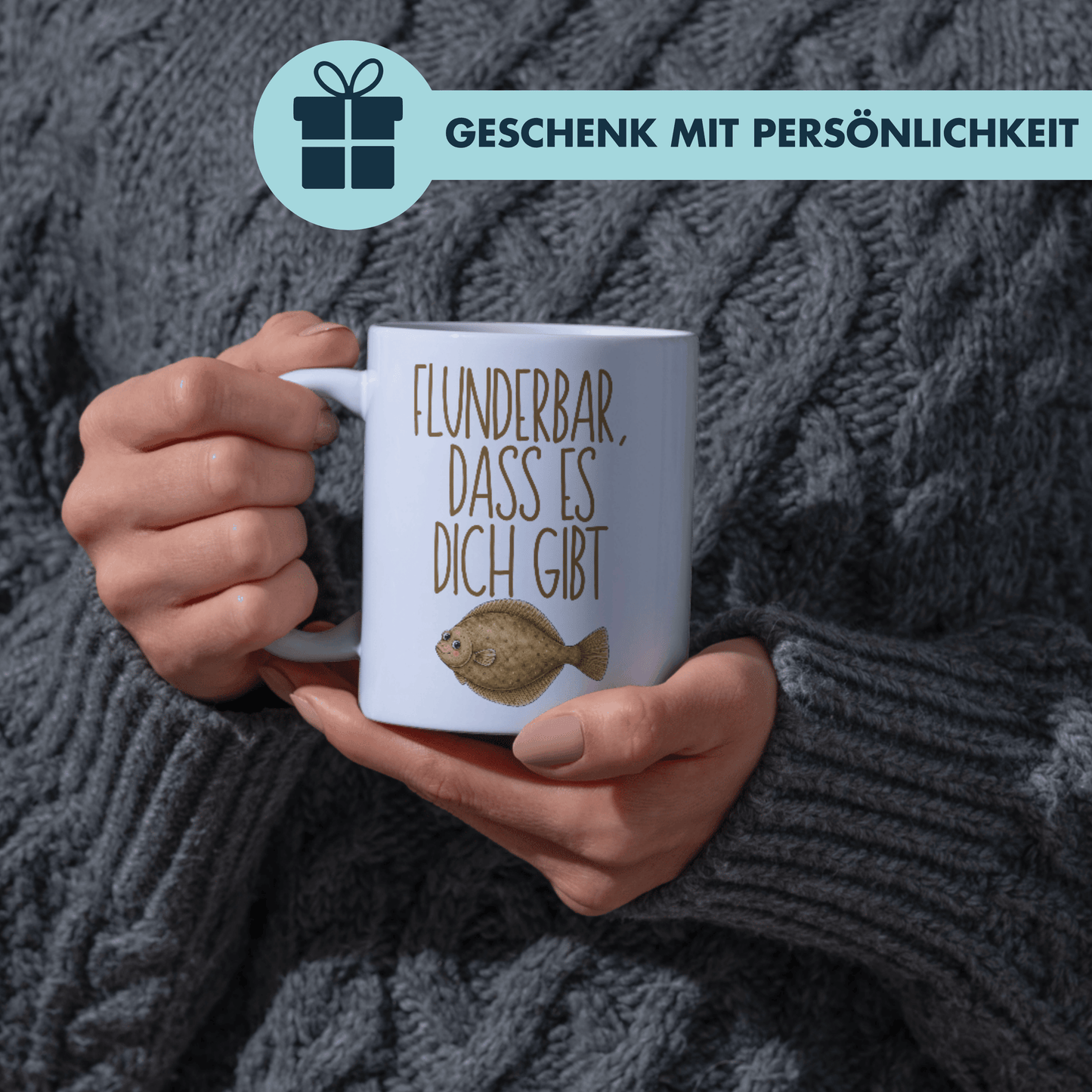 Flunderbar Dass Es Dich Gibt Wortspiel Kaffee Tasse