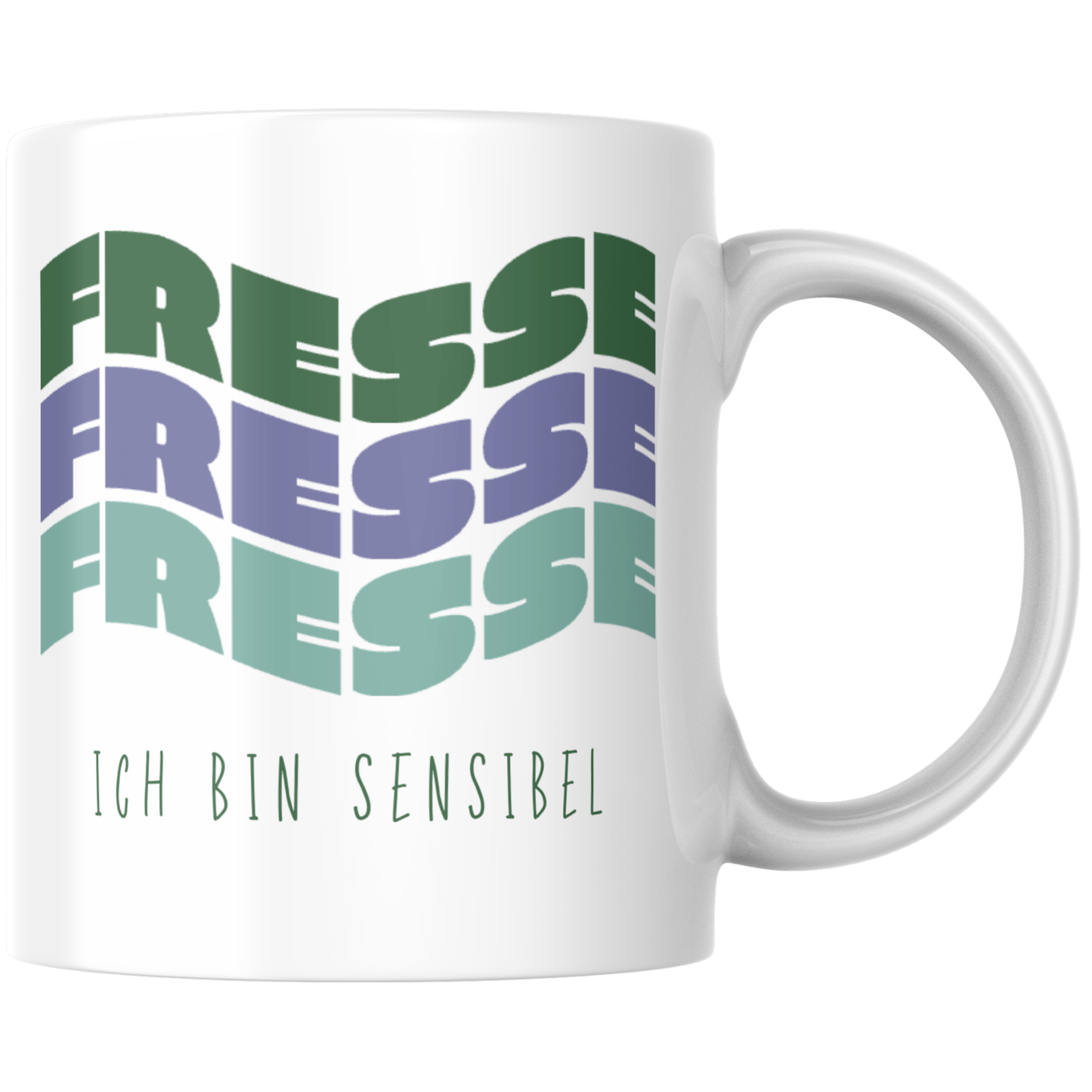 Fresse Ich Bin Sensibel Selbstironie Kaffee Tasse
