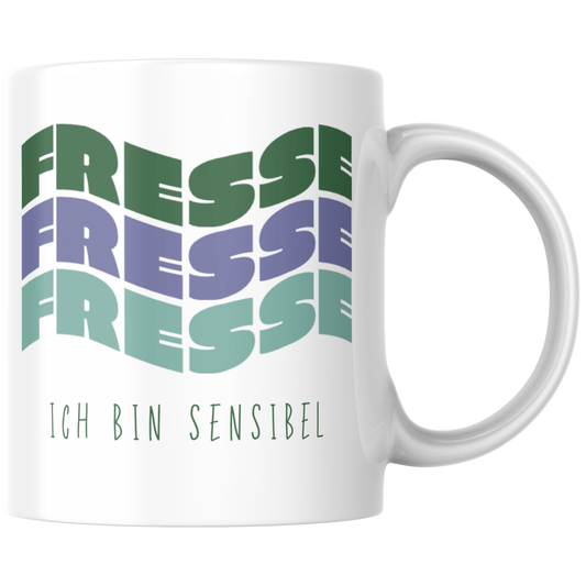 Fresse Ich Bin Sensibel Selbstironie Kaffee Tasse