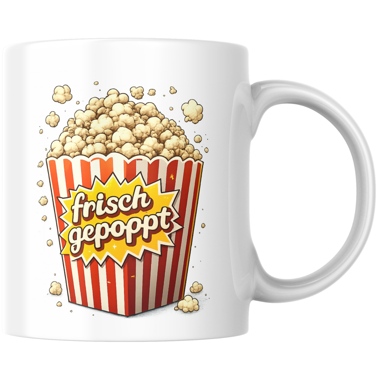 Frisch Gepoppt Popcorn Kaffee Tasse