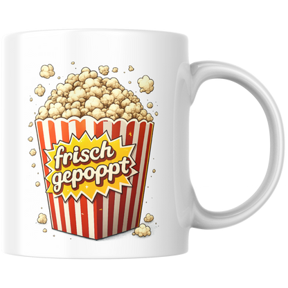Frisch Gepoppt Popcorn Kaffee Tasse