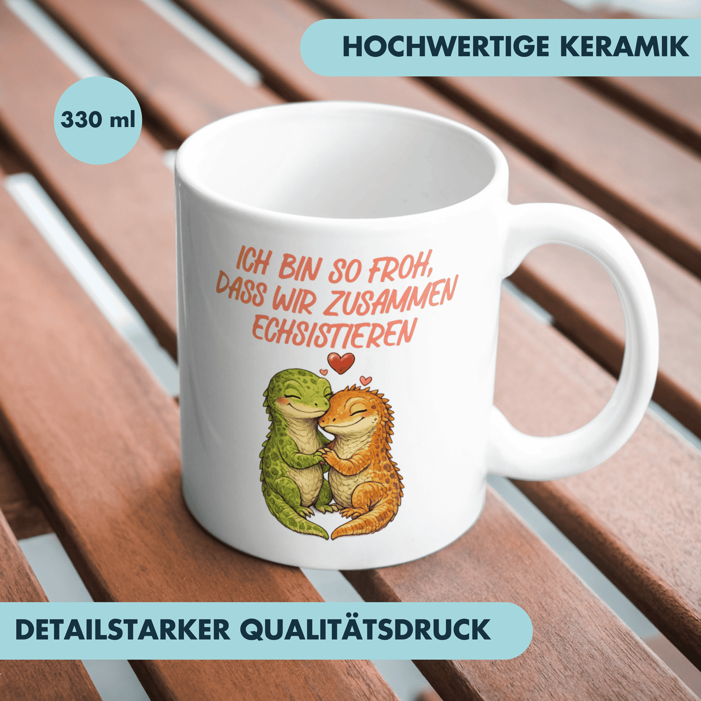 Ich Bin So Froh Dass Wir Zusammen Echsistieren Liebe Kaffee Tasse