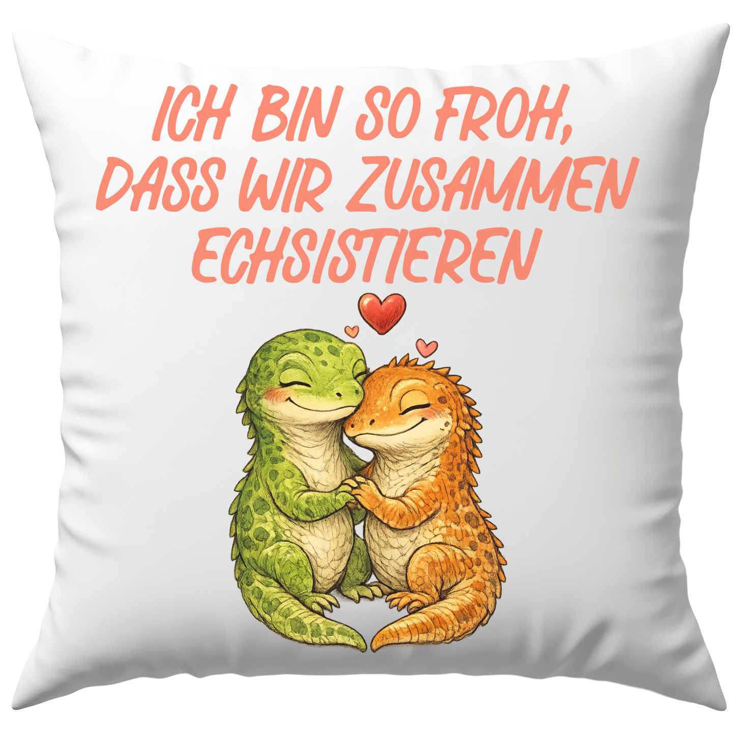 Ich Bin So Froh Dass Wir Zusammen Echsistieren Liebe Deko Kissen