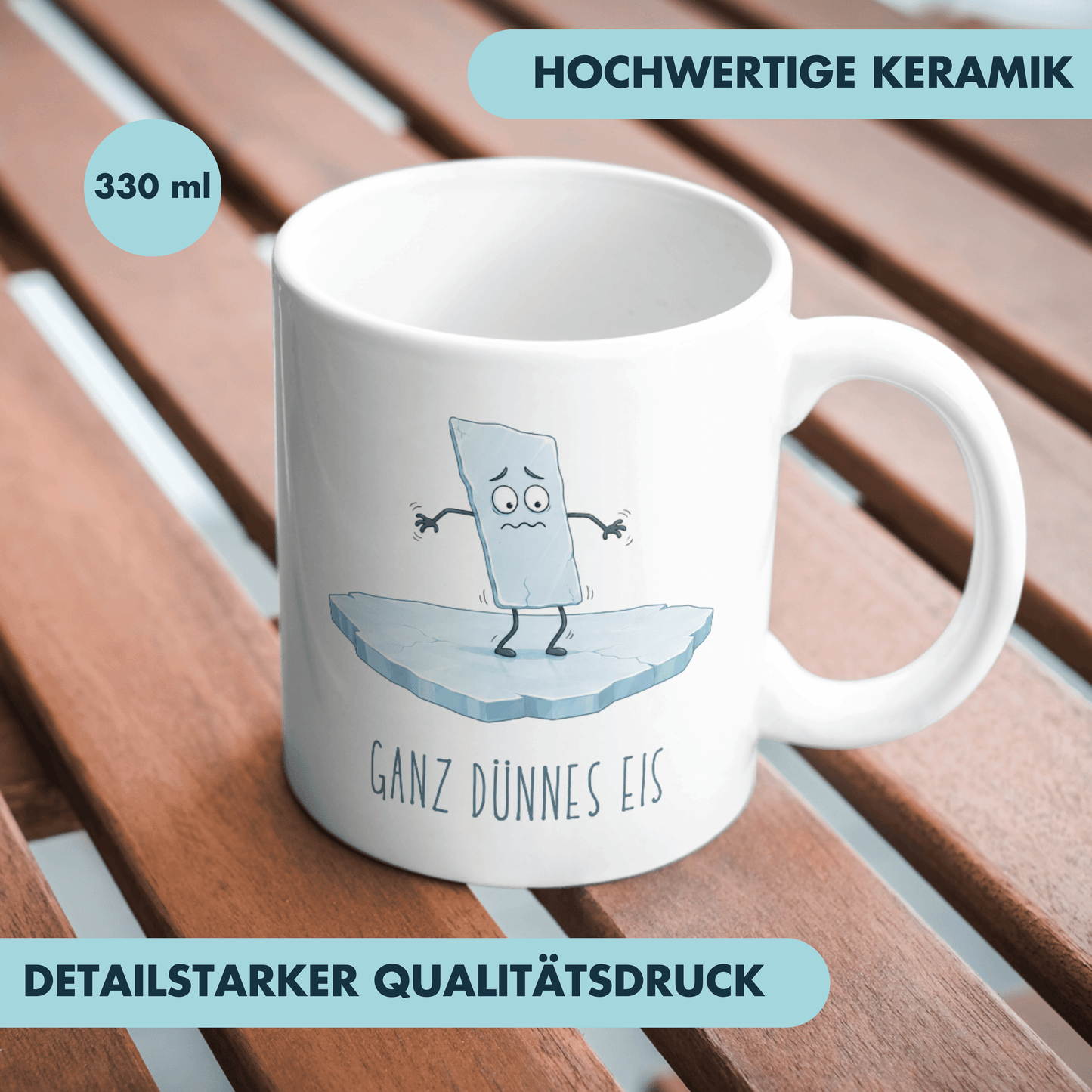 Ganz Dünnes Eis Bildlich Kaffee Tasse