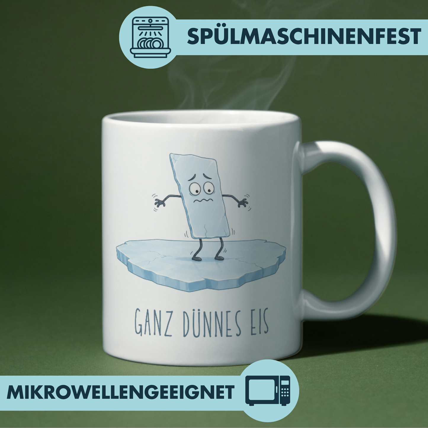Ganz Dünnes Eis Bildlich Kaffee Tasse