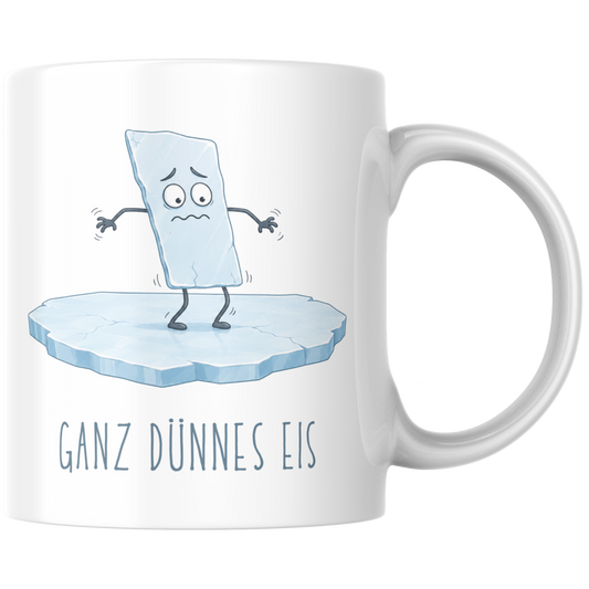 Ganz Dünnes Eis Bildlich Kaffee Tasse