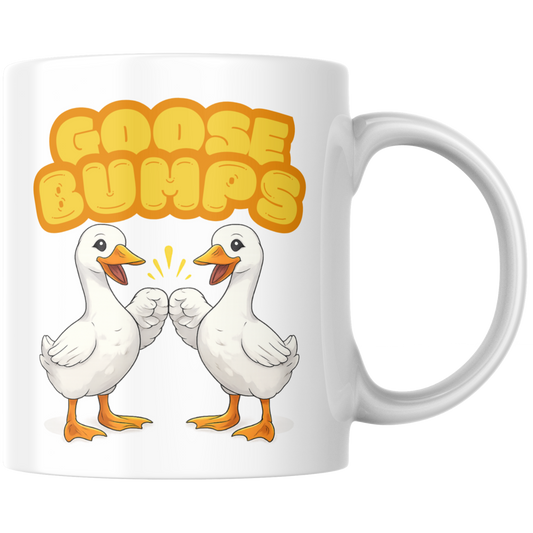 Goosebumps Gänse Wortspiel Kaffee Tasse