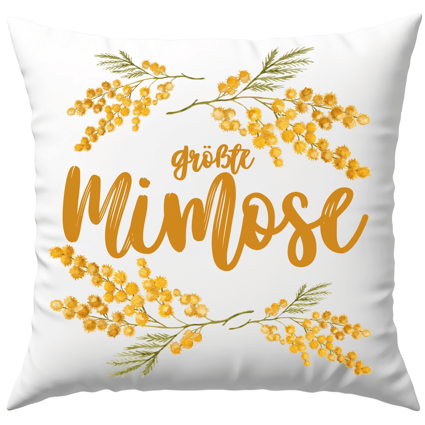 Größte Mimose Selbstironie Deko Kissen