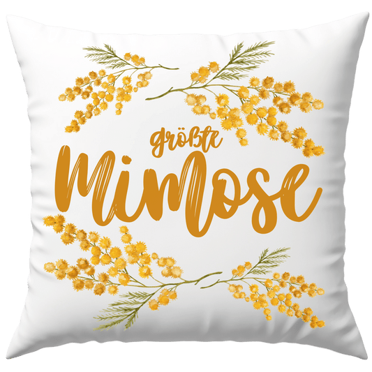 Größte Mimose Selbstironie Deko Kissen