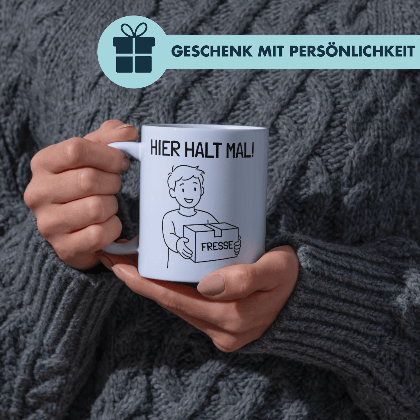 Hier Halt Mal Fresse Kaffee Tasse