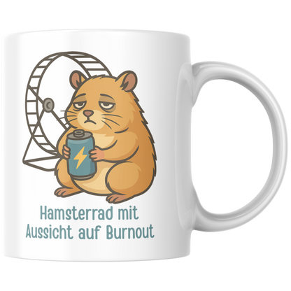 Hamsterrad Mit Aussicht Auf Burnout Kaffee Tasse