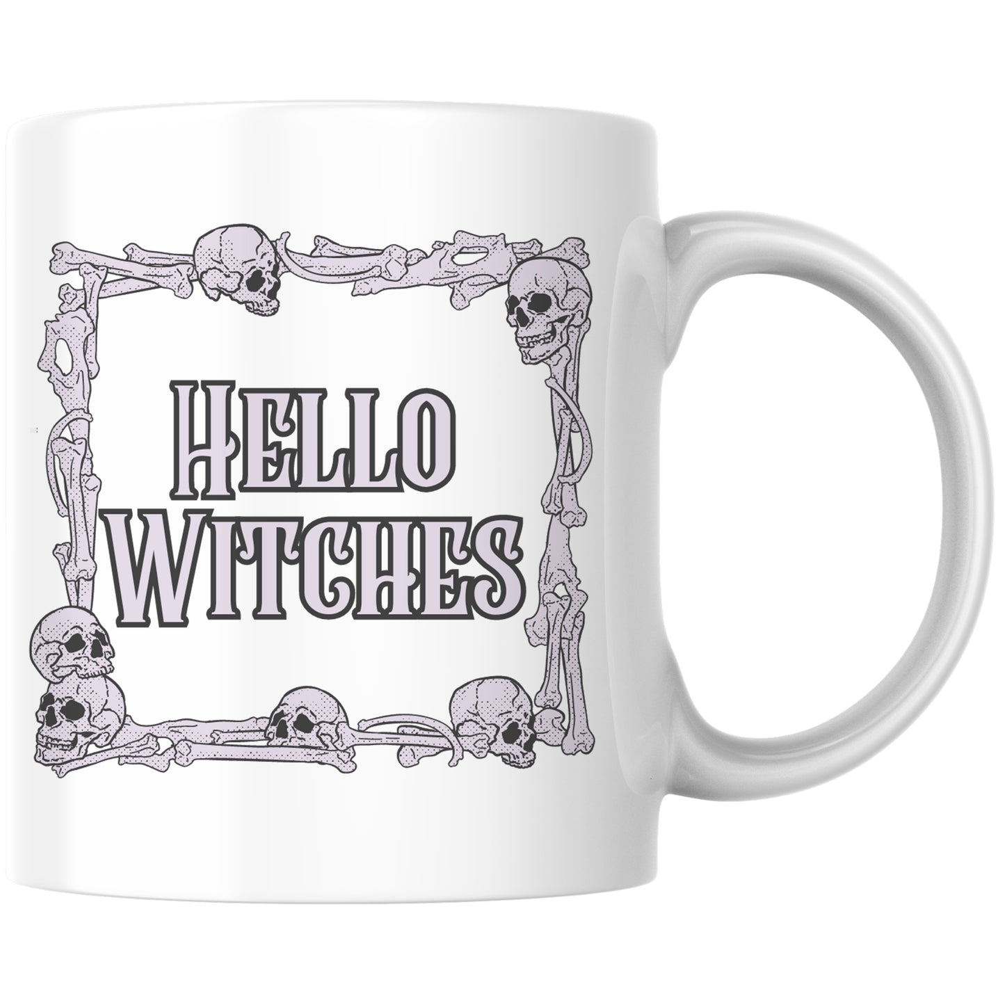 Hello Witches Wortspiel Hexe Kaffee Tasse