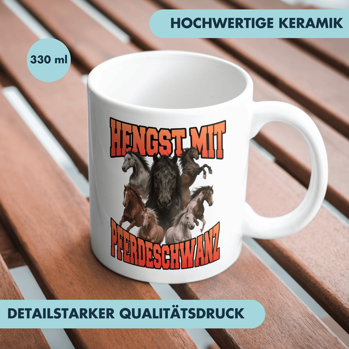 Hengst Mit Pferdeschwanz Bootleg Kaffee Tasse