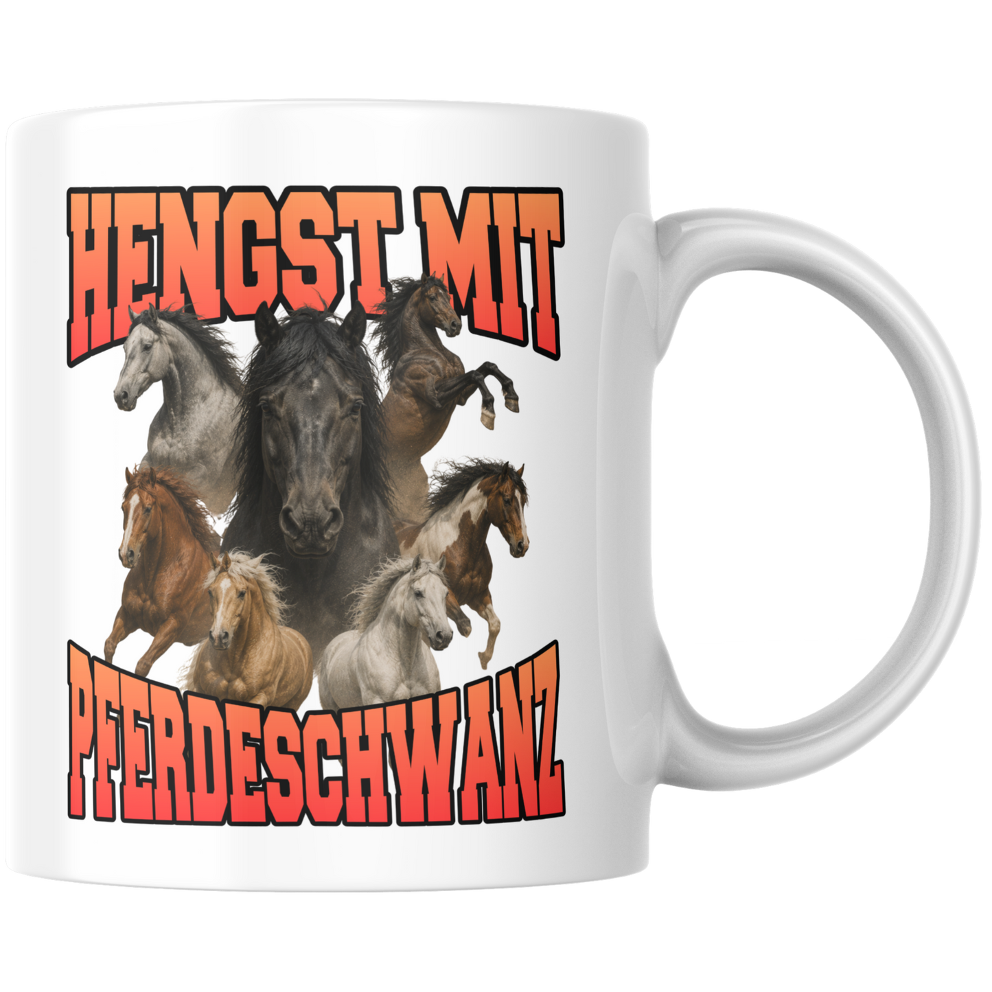 Hengst Mit Pferdeschwanz Bootleg Kaffee Tasse
